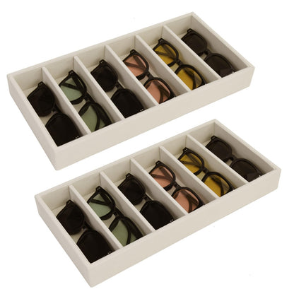 2 Pack Sunglasses Organizer Storage Glasses Holder Velvet Jewelry Tray, Glasses Organizer Eyeglasses Sunglasses Tray for Jewelry Display Watch