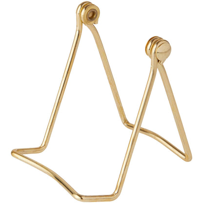 Folding Gold-toned Wire Easel Stand, 3" H x 2.75"... (Gold | Metal)