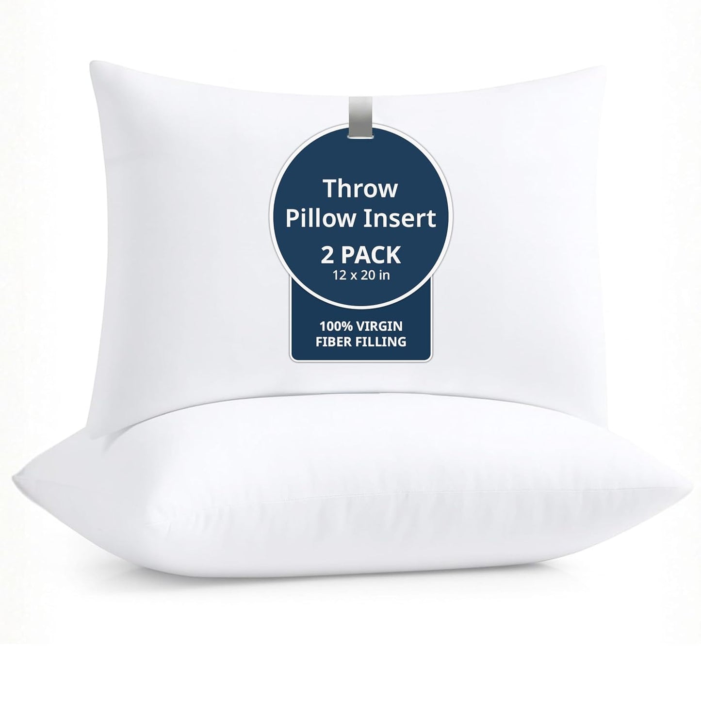 12x20 Pillow Insert - Pack of 2 White Decorative P... (2 Count | White)