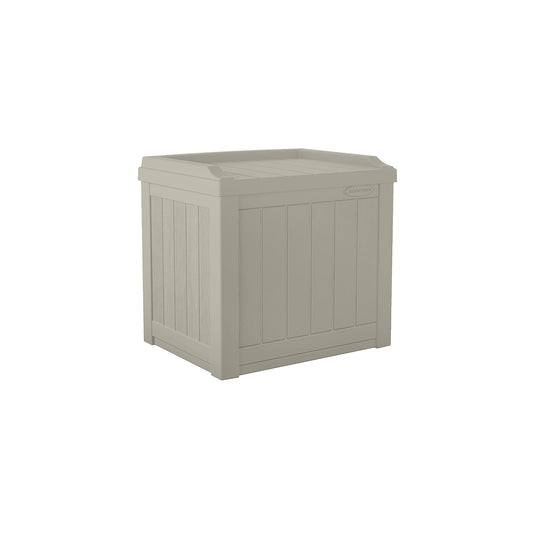 Outdoor Storage Box - 22 Gallon Light Taupe Resin... (Light Taupe | Plastic, Resin)