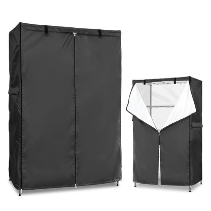 Wire Rack Covers,Heavy Duty 600D Dustproof Waterproof Storage Rack Covers for Metal Shelves,Storage Shelf Cover with Zipper for Wire Shlef,48''W x 19''D x 72''H,Black
