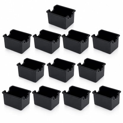 New Star Foodservice Plastic Sugar Packet Holder, Black, Restaurant Tabletop Sweetener Caddy, Set of 12