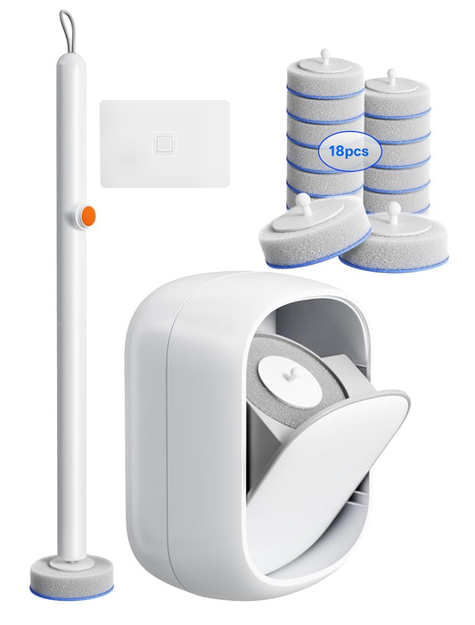 Disposable Toilet Cleaning System - Toilet Brush K... (White | Nylon, Plastic)