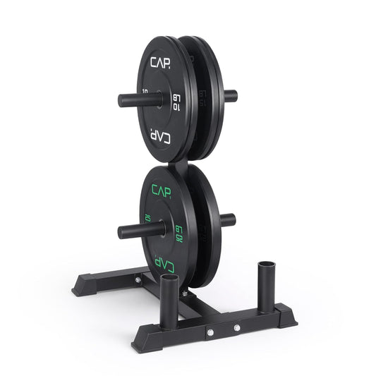 CAP 2-inch Olympic Bumper Plate Weight Set | 100-370 lbs | Multiple Colors | Storage Rack Optional
