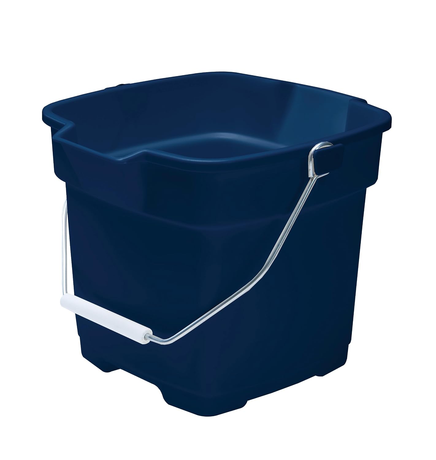 Rubbermaid Roughneck Square Bucket 12-Quart Blue Sturdy Pail Bucket Organizer Household Cleaning Supplies Projects Mopping Storage Comfortable Durable Grip Pour Handle