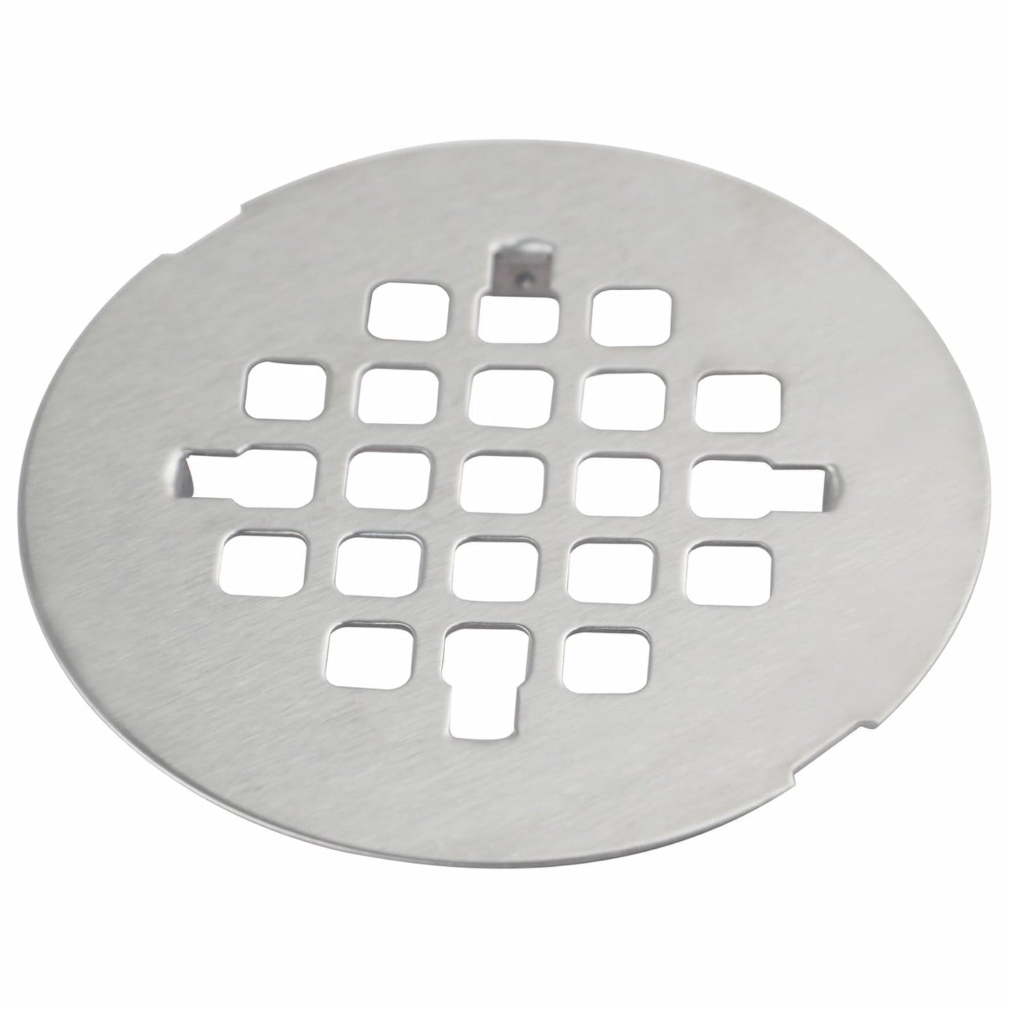 HIDROP Brushed Nickel Snap-in Shower Floor Drain Cover,4-1/4" OD Round Grid | Stainless Steel Shower Floor Drain, Replacement Shower Drain Cover, Hair Catcher, Easy-to-Install, Round Bathroom Drain Cover