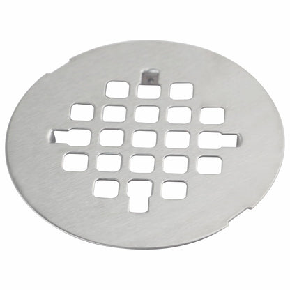 HIDROP Brushed Nickel Snap-in Shower Floor Drain Cover,4-1/4" OD Round Grid | Stainless Steel Shower Floor Drain, Replacement Shower Drain Cover, Hair Catcher, Easy-to-Install, Round Bathroom Drain Cover