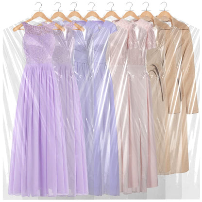 BEISHIDA 25PCS 72 Inch Plastic Garment Bag-Plastic Clear Dry Cleaner Laundry Bags for Clothes Cover, Hanging Clothes Storage for Long Dresses Skirt Coat Suit Shirt Jacket