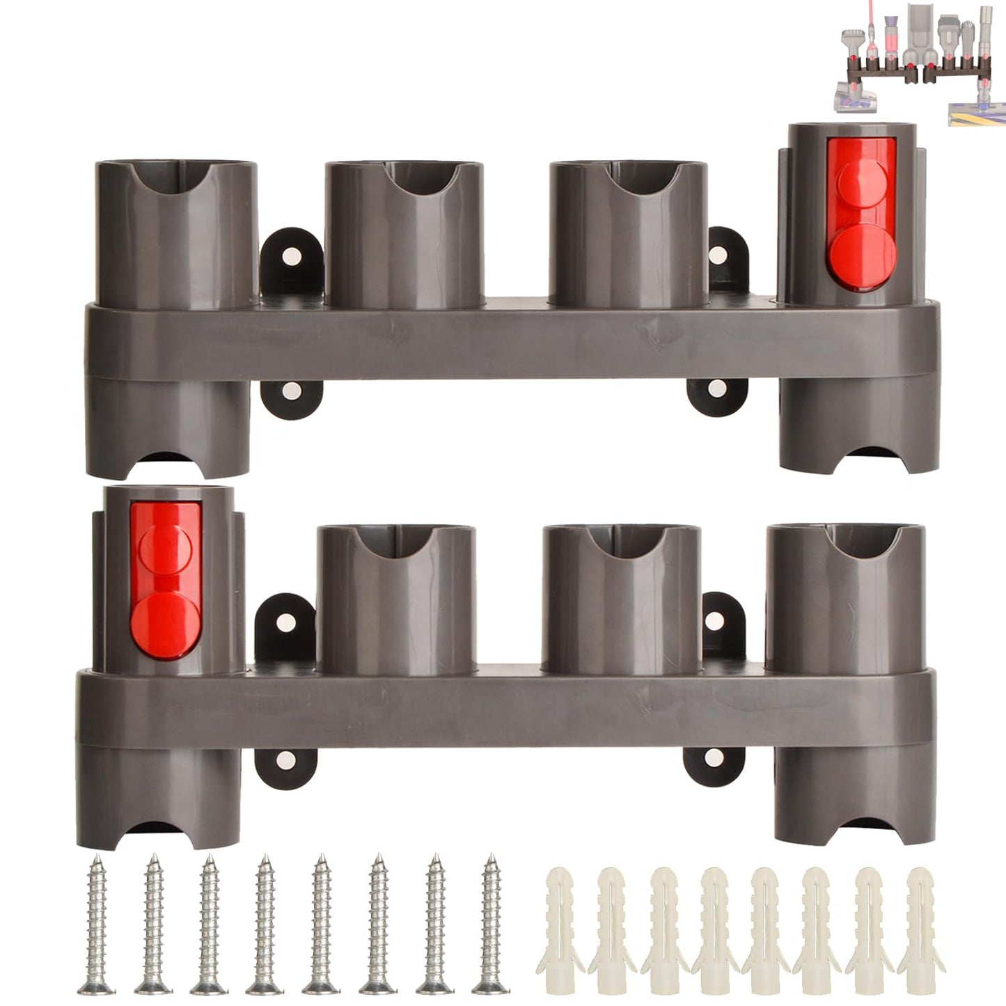 Attachments Mount Holders Compatible with Dyson Ge... (Gray | Plastic)