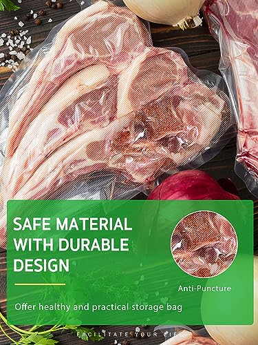 Syntus Vacuum Sealer Bags, 2 Rolls 8" x 50' Commercial Grade Bag Rolls, BPA Free Food Vac Bags for Storage, Meal Prep or Sous Vide