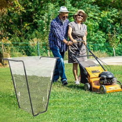 Outdoor Trash Bag Holder Metal Garden Trash Bag Holder for Yard Waste Stand Holds 30-45 Gallons Leaf Bag Holder with 4 Clips for Leaves Camping Lawn Party Weeding Yard Gardening（1pcs+4clips）