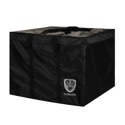 Outdoor Cushion Storage Bag with Zipper, Large Patio Storage Bags | Heavy Duty 420D Fabric, 32x32x24IN, Waterproof, Dustproof, Square, Black, Ideal for Furniture Cushions, Pillows