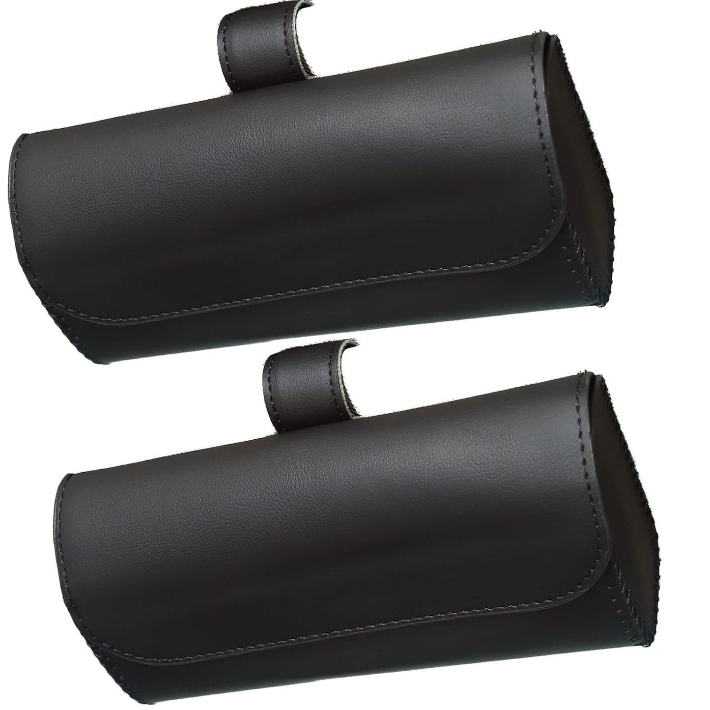 Accmor Glasses Holder for Car Sun Visor, 2 Pack Vehicle Sunglasses Holders Case with Hidden Magnetic Closure, Universal Fit Leather Auto Eyeglasses Organizer Box Eyeglass Hanger Clip Car Accessories