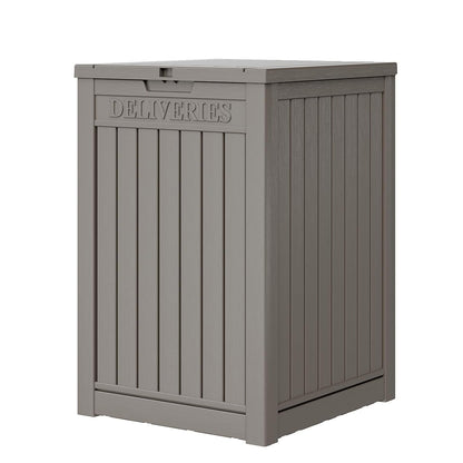 Package Delivery Box for Outside, 48 Gallon Storage with Lockable Secure, Large Double Wall Resin Outdoor Package Delivery Waterproof Deck