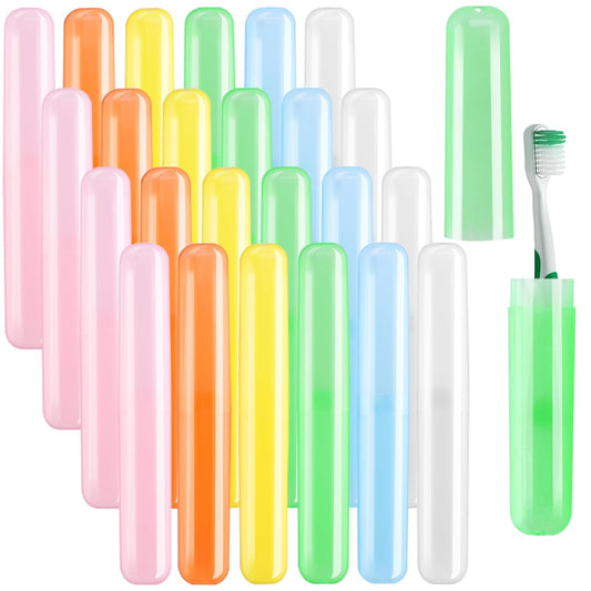 24PCS Large Travel Toothbrush Holders Covers in Bu...