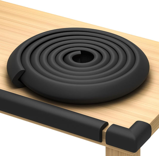 Baby Proof Corners & 15ft Edges with Furniture Cor... (Black)