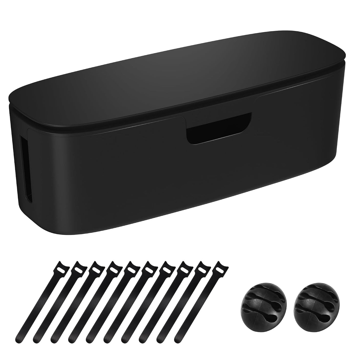 Cable Management Box, Large Cord Organizer Box to Hide Power Strip | Under Desk Cable Management, TV Computer Wires Cable Organizer, Desk Cord Hider, Baby Proofs, for Home/Office