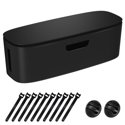 Cable Management Box, Large Cord Organizer Box to Hide Power Strip | Under Desk Cable Management, TV Computer Wires Cable Organizer, Desk Cord Hider, Baby Proofs, for Home/Office