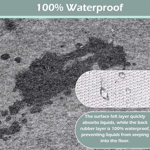 Non-Slip Rug Pads,8x10ft Waterproof Rug Pad,Carpet Pad for Hardwood,Tile,All Floors – Floor Protection,Cushioning, Anti-Slip Grip