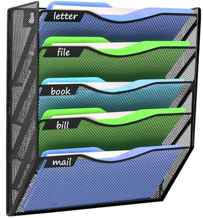 Kuntine.B Wall File Organizer Office Hanging Magazine Holder Wall File Organizer for Office Home