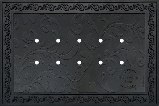 Briarwood Lane Outdoor Rubber Doormat Tray Floral Design