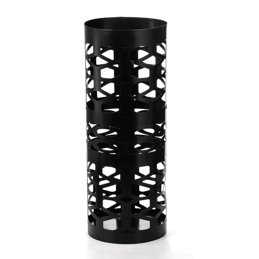 Umbrella Stand, Black Metal Umbrella Holder Freestanding, Cane Walk Stick Holder, Round Umbrella Rack for Entryway, Home, Office, 5.9 x 5.9 x 15.7 Inches