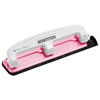 PaperPro inCOURAGE 12 Reduced Effort 3-Hole Punch, 12 Sheets, Pink (2188)