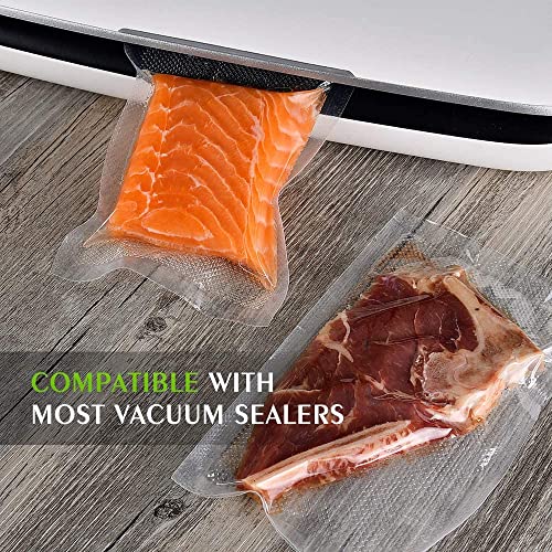 Vacuum Sealer Bags For Food 6 Pack (3 Rolls 11"x20' + 3 Rolls 8"x20') | Commercial Grade, BPA Free, Freezer Bags, Sous Vide Cooking, Puncture Prevention, Kitchen Essentials