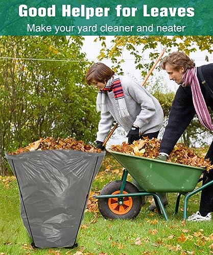 Outdoor Trash Bag Holder Stand - Heavy Duty Metal... (Black | metal)