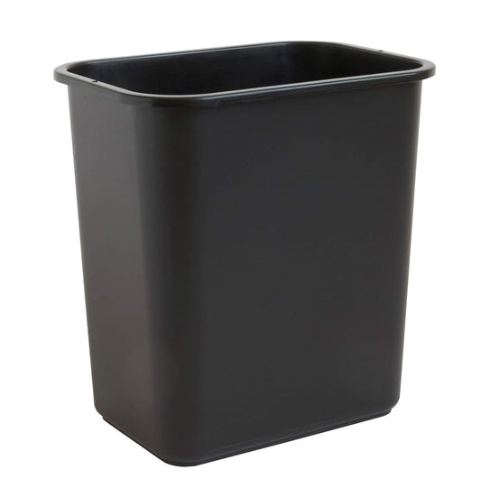 United Solutions 7.7 Gallon Trash Wastebasket, Black, Under Desk | Slim 30.8-quart bin fits small spaces in offices, kitchens, dorms, and homes with an easy-to-clean design