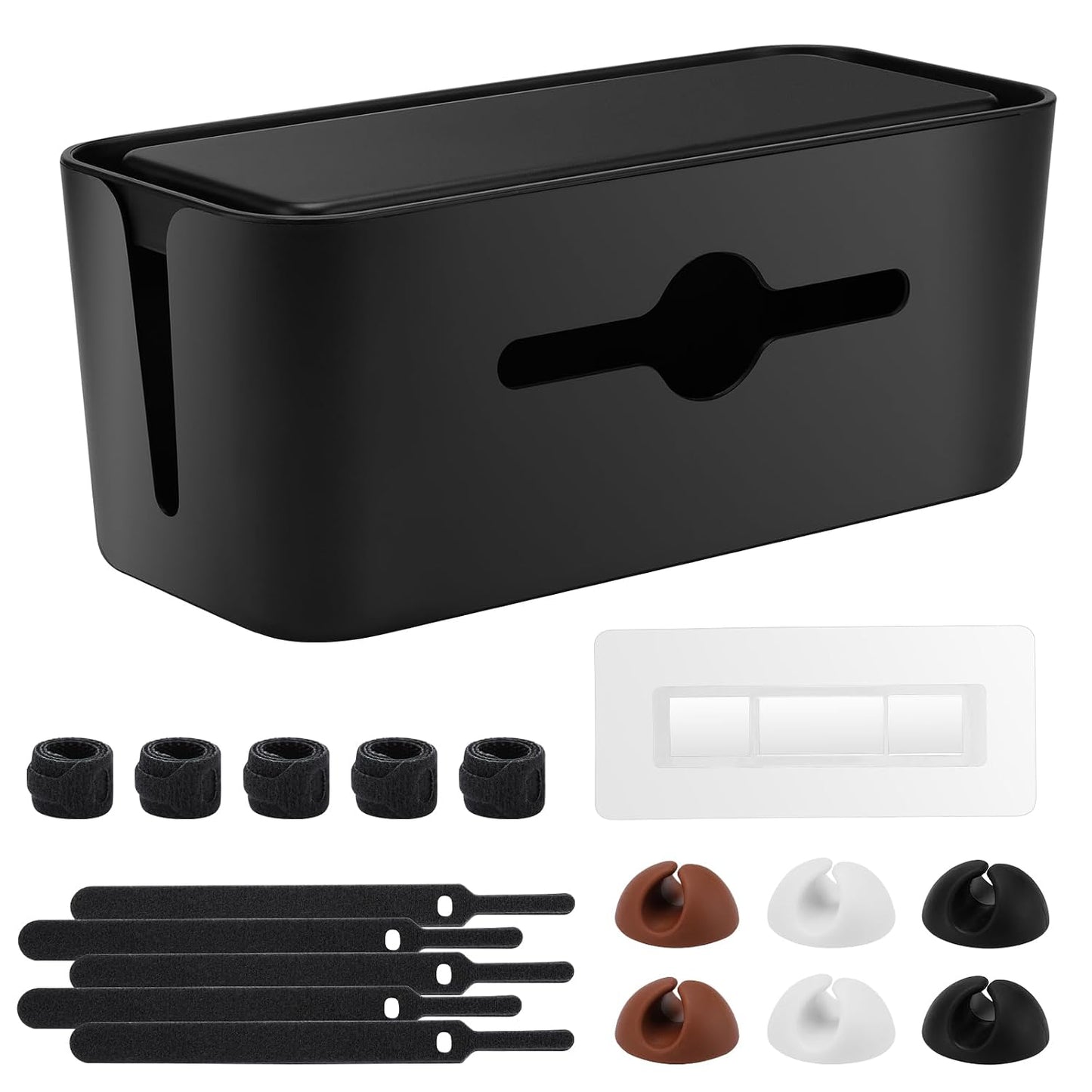 Cable Management Box,Cord Organizer for Home Office Cable Wire Hide,Black | Box for Desk Floor Cable Hide,Cable Box Organizer to Cover The Power Strip Cord Wires