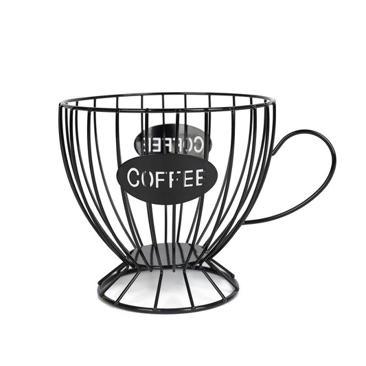 Coffee Pod Holder,Large K Cup & Capsule Storage Or... (Black | Metal)