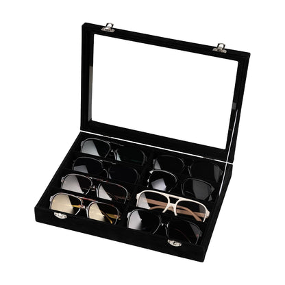 8-Slot Sunglass Organizer,Velvet Sunglass Holder for Drawer | Vanity Glass Holder,Sunglass Case For Multiple Sunglass,Sunglass Tray for Drawer,Sunglass Box for Women,Eyeglass Organizer