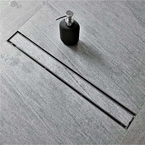 Neodrain 24 inch Linear Shower Drain-Brushed Nickel Tile-in Floor Drain | 304 Stainless Steel Linear Drain, Fast Drainage Rectangle Hidden Shower Trench, Easy Clean & Hair Catcher,cUPC Certified