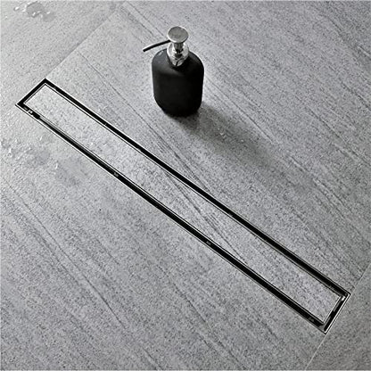 Neodrain 24 inch Linear Shower Drain-Brushed Nickel Tile-in Floor Drain | 304 Stainless Steel Linear Drain, Fast Drainage Rectangle Hidden Shower Trench, Easy Clean & Hair Catcher,cUPC Certified