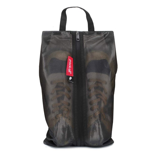 Shoe Bag for Travel, Water-Resistant Shoe Pouch fo... (Black | Polyester)