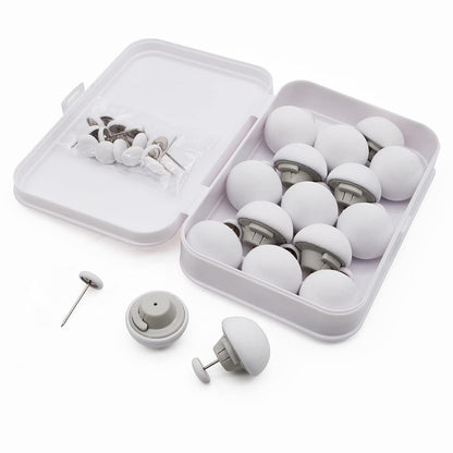 MQUPIN Duvet Pin Duvet Clips 16 Sets, Duvet Cover Pins Comforter Clips with Soft Fabric Material, Double Sided Pin Fasteners for Quilt, Cushions, Curtains - White