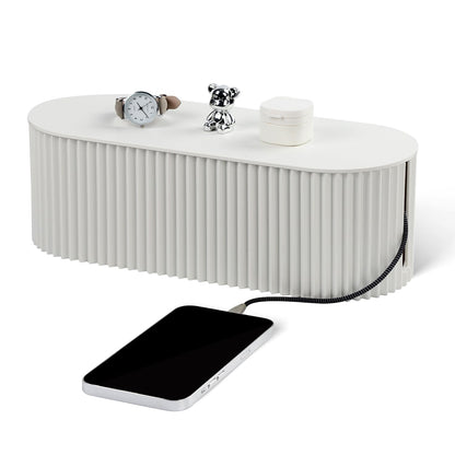 Large Cable Organizer Box for Power Strips, Surge Protectors, Chargers, TV Computer Wires - White