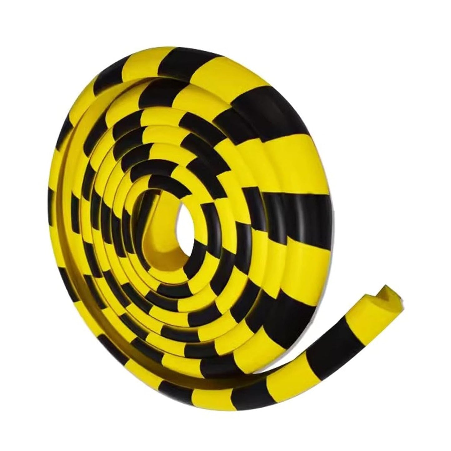 Wall Edge Corner Guards, 196.9in/5m Yellow Black Safety Bumpers, Self-Adhesive Foam Protector Padding, Warehouse Racks, Shelves, Garage & Equipment Protection (1, Yellow+Black, 196.5in/5m)