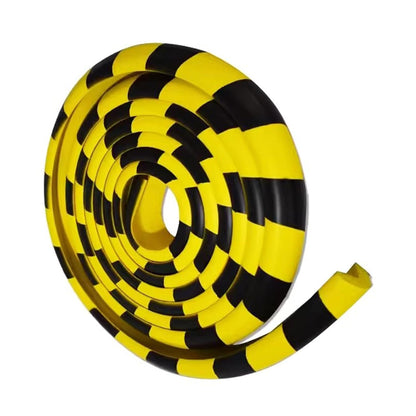 Wall Edge Corner Guards, 196.9in/5m Yellow Black Safety Bumpers, Self-Adhesive Foam Protector Padding, Warehouse Racks, Shelves, Garage & Equipment Protection (1, Yellow+Black, 196.5in/5m)