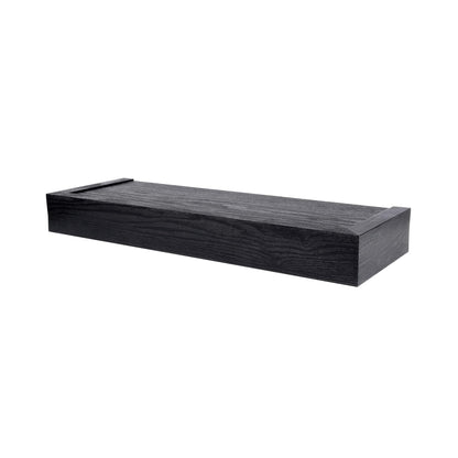 515602 Modern 18" Floating Shelf Holds up to 15lbs... (Black | Wood)