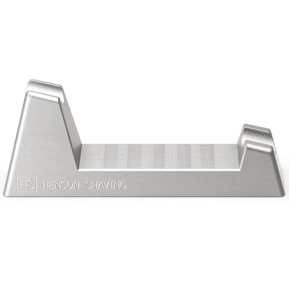 Henson Shaving Machined Aluminum Safety Razor Stand Weighted Non-Slip Base Holder for Optimal Drying Angle - Countertop Storage for Henson Razors