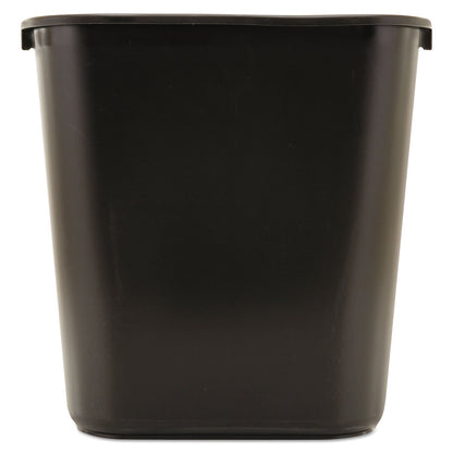 Rubbermaid Commercial Products Deskside Wastebasket/Trash Can, 3.25-Gallon/13-Quart, Black, Small, for Bedroom/Bathroom/Office, Fits Under Desk/Sink/Cabinet