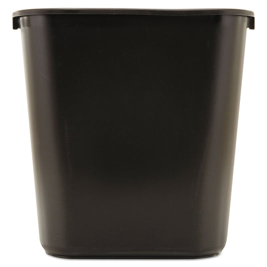 Rubbermaid Commercial Products Deskside Wastebasket/Trash Can, 3.25-Gallon/13-Quart, Black, Small, for Bedroom/Bathroom/Office, Fits Under Desk/Sink/Cabinet