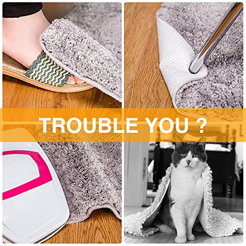 Home Techpro Rug Pads Grippers, 9.8 Ft Non Slip Washable Grippers for Rug, “Vacuum TECH” - New Materials to Anti Curling Rug Pad : Keep Your Rug in Place & Make Corner Flat and Easily Peel Off