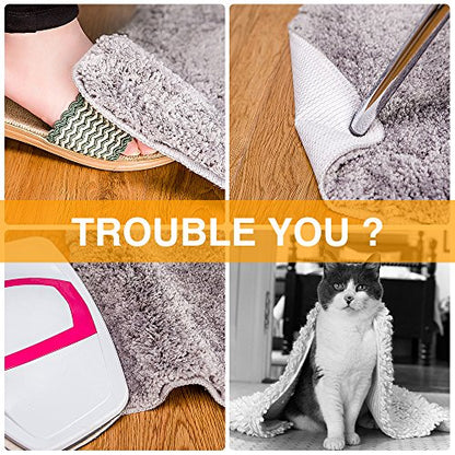 Home Techpro Rug Pads Grippers, 9.8 Ft Non Slip Washable Grippers for Rug, “Vacuum TECH” - New Materials to Anti Curling Rug Pad : Keep Your Rug in Place & Make Corner Flat and Easily Peel Off