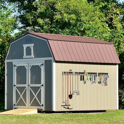 LEYU Metal Garage Tool Organizer Wall Mount, 2 Pack Garden Tool Organizer With Extension Cord Straps, Garage Organization Hooks and Hangers for Shed, Yard Storage, Wall Holder for Hanging Broom Mop