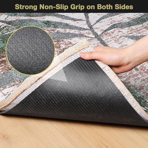 Rug Pad 8x10 Non Slip for Hardwood Floors, 1/8” Extra Thick Waterproof Felt Carpet Pad, Low Profile Underlay for Area Rugs, Safe for LVP & All Floor Finishes, Odorless & Soundproof