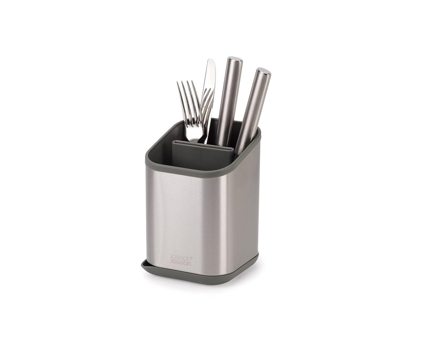 Joseph Joseph Duo Stainless Steel Silverware Flatware Drainer, Kitchen Utensil Organizer