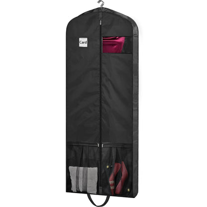 Dress Bags for Gowns Long, 65" Dress Garment Bags for Hanging Clothes, Dress Bags for Closet Storage and Traveling, Foldable Dress Cover